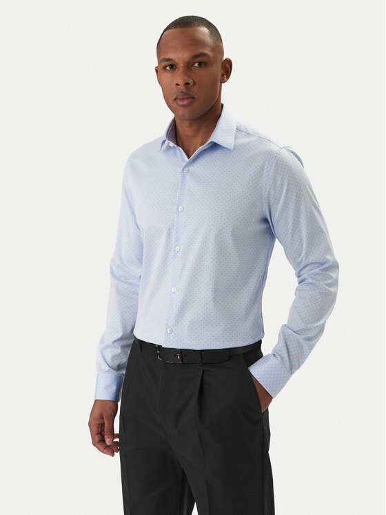 Calvin Klein Calvin Klein Košeľa LV019EU128 Modrá Slim Fit