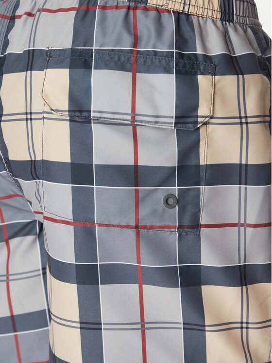 Barbour Barbour Szorty kąpielowe Staple Tartan MSW0065TN31 Szary Regular Fit