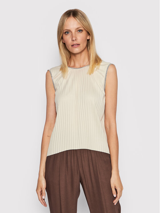 Fabiana Filippi Bluza TPD272W285 Bež Regular Fit