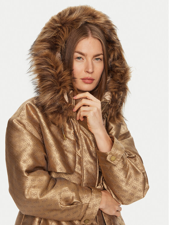 Guess Guess Parka Elly W4BL35 WFIR2 Brūns Regular Fit