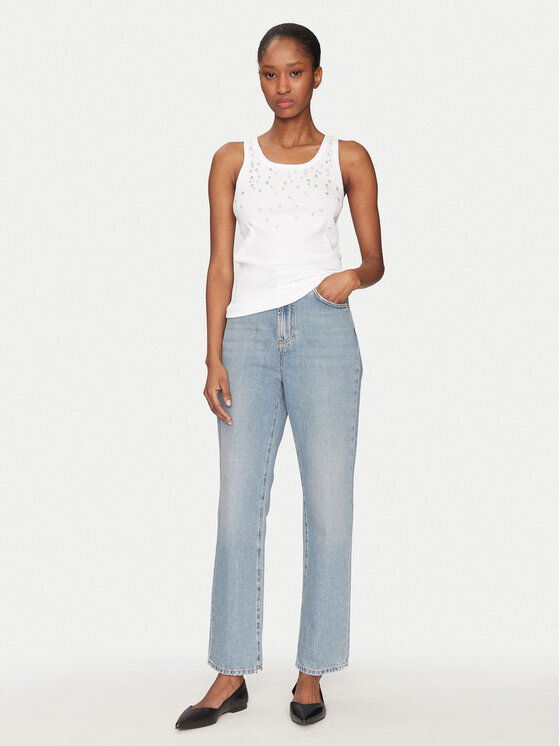 Marella Marella Top Minorca1 2513941154 Biały Slim Fit