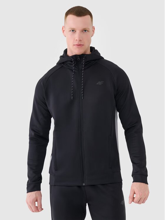 4F 4F Felpa tecnica 4FWSS25TFSWM513-20S Nero Regular Fit