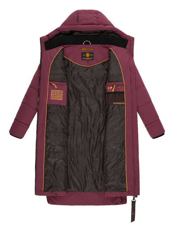 Marikoo Marikoo Kurtka zimowa Benikoo Bordowy Regular Fit