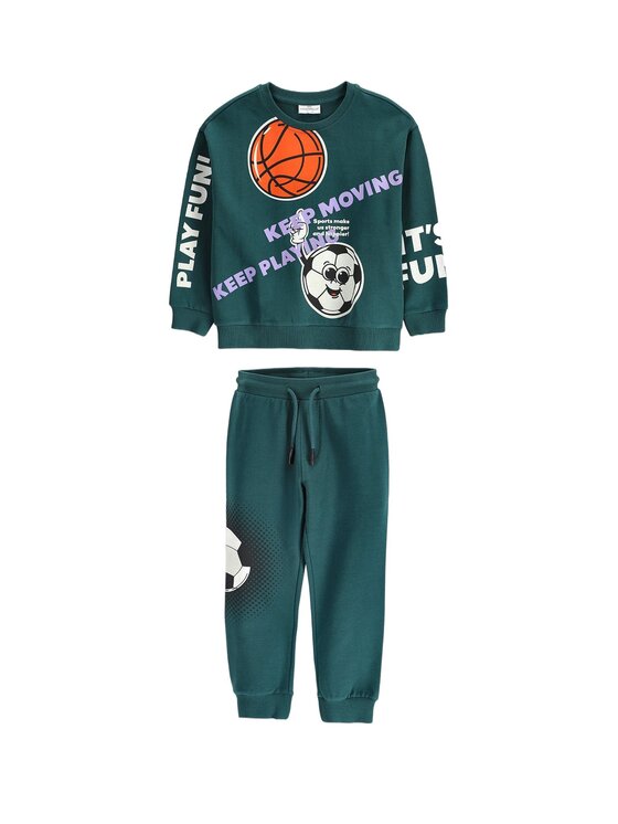Coccodrillo Coccodrillo Komplet dresowy ZC6117301SBK-013 Turkusowy Regular Fit