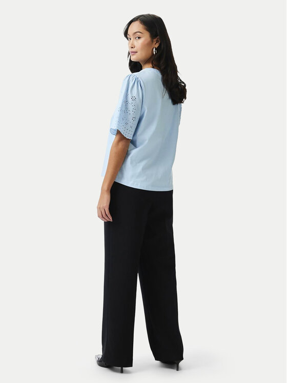 YAS YAS Tricou Lex 26033890 Albastru celest Regular Fit