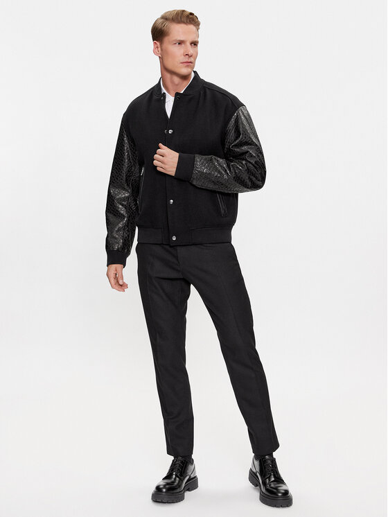 BOSS Boss Kurtka bomber Motiver1 50499589 Czarny Regular Fit