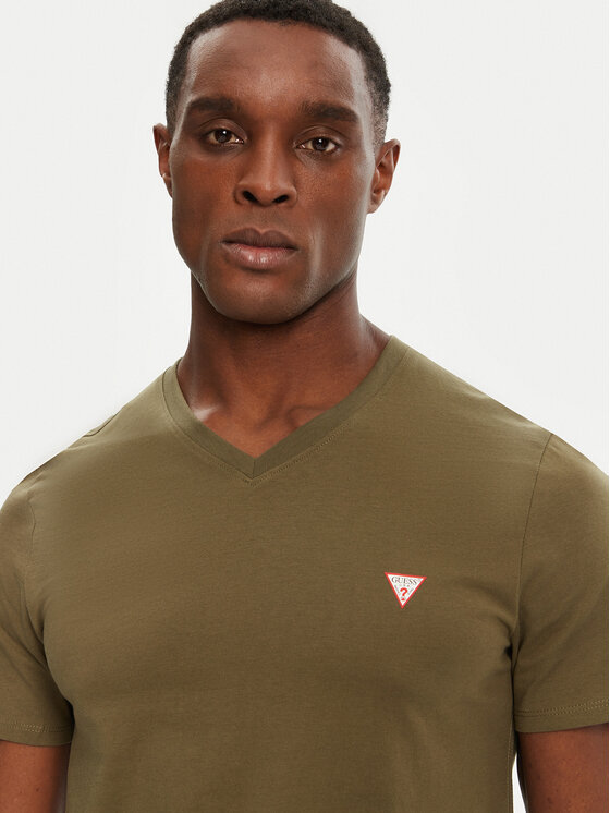 Guess Guess T-krekls M2YI37 I3Z14 Zaļš Slim Fit