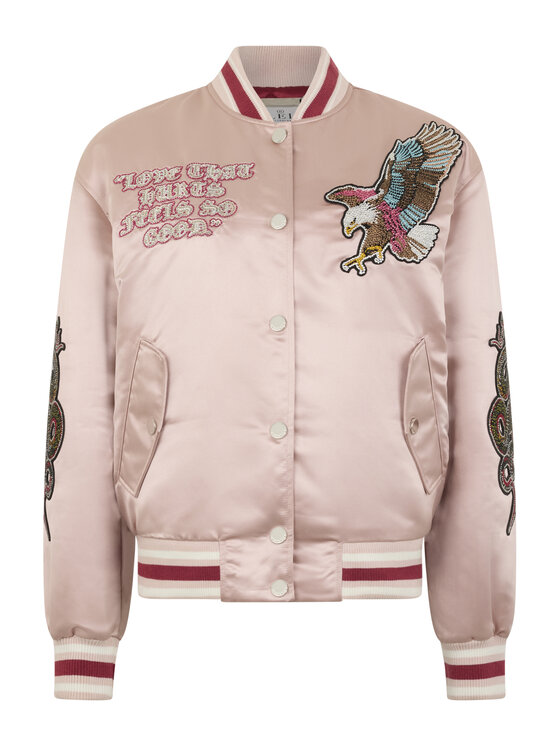 PHILIPP PLEIN PHILIPP PLEIN Kurtka bomber 29006 Różowy Regular Fit