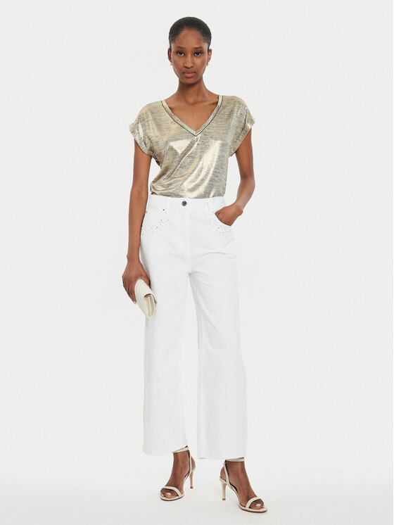 Morgan Morgan T-krekls 242-DAYA1 Zelta Regular Fit