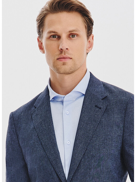 Pako Lorente Pako Lorente Marynarka P25WF-3X-002 Granatowy Slim Fit