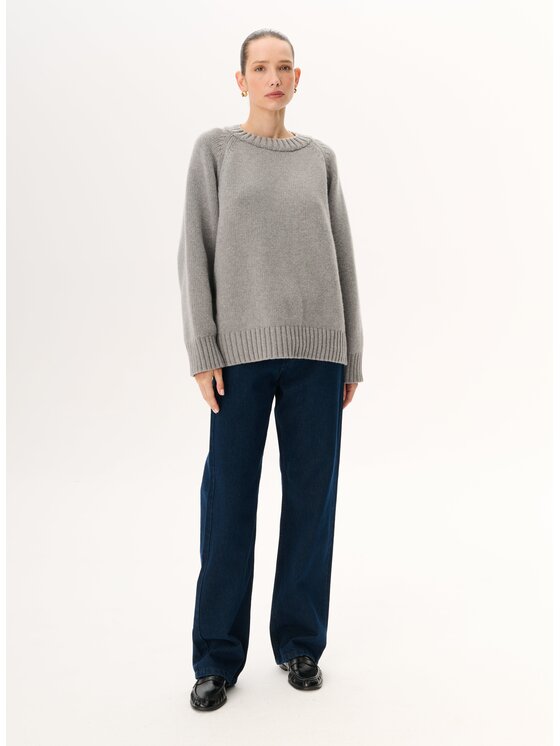 LEBRAND LEBRAND Sweter Farren Szary Regular Fit