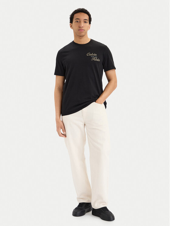 Calvin Klein Jeans Calvin Klein Jeans T-shirt SS 30s EU LV04RG804G Crna Regular Fit