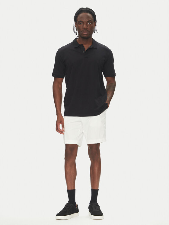 BOSS BOSS Kratke hlače iz tkanine H-Slice 50540743 Bela Slim Fit