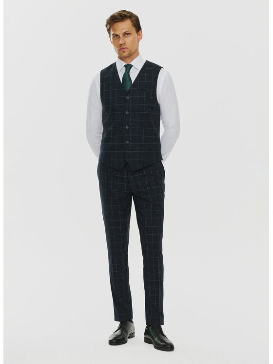 Pako Lorente Pako Lorente Spodnie garniturowe P24SF-6G-001 Granatowy Slim Fit