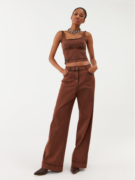 Patrizia Pepe Patrizia Pepe Джинси 8P0518/D047-R805 Бордовий Relaxed Fit