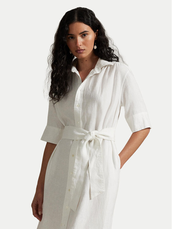 Polo Ralph Lauren Polo Ralph Lauren Haljina košulja 211965844001 Bijela Relaxed Fit