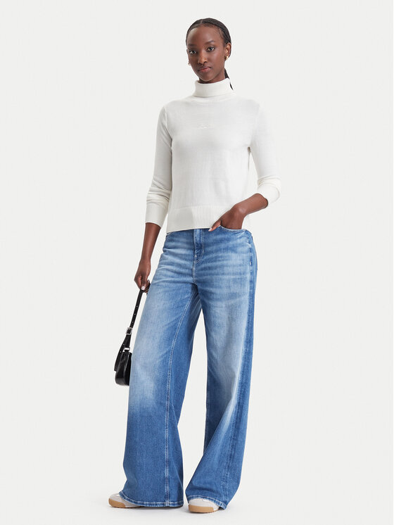 Guess Jeans Guess Jeans Golf W6BR03 Z1246 Kremowy Regular Fit