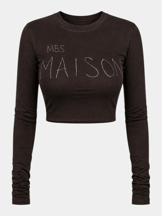 MADE BY SOCIETY MADE BY SOCIETY T-Shirt FORM CORE - T27517 Brązowy Basic Fit