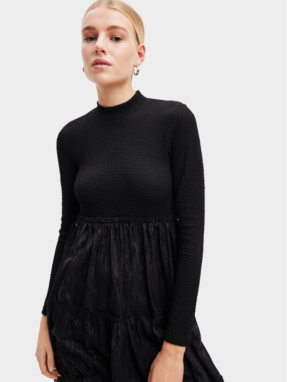 Desigual Desigual Rochie de zi 23WWVWAD Negru Regular Fit