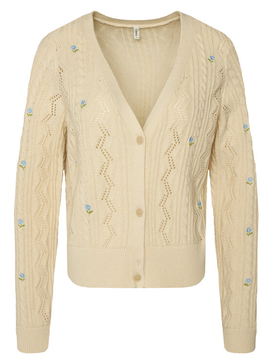 ONLY ONLY Kardigán Birtie 15363087 Béžová Regular Fit
