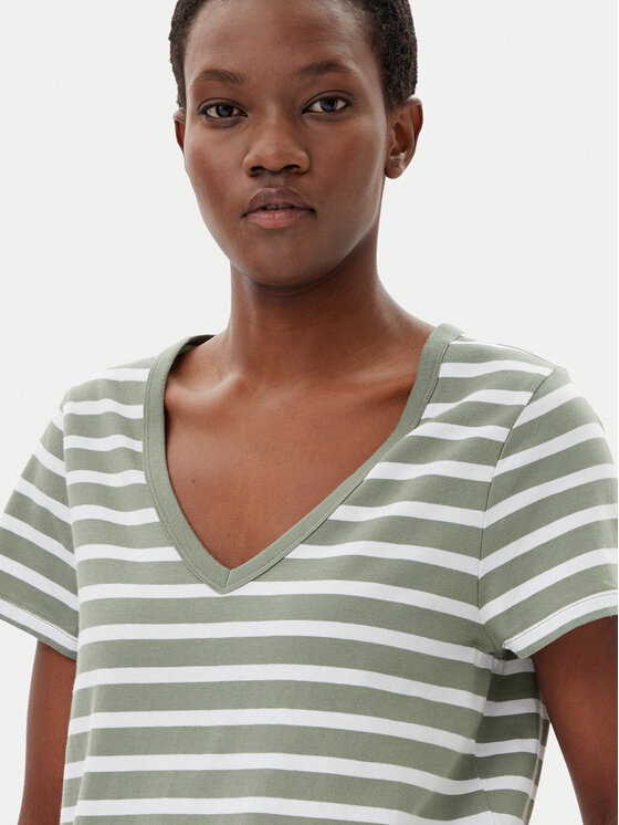 Gap Gap T-Shirt 721625-01 Zielony Regular Fit