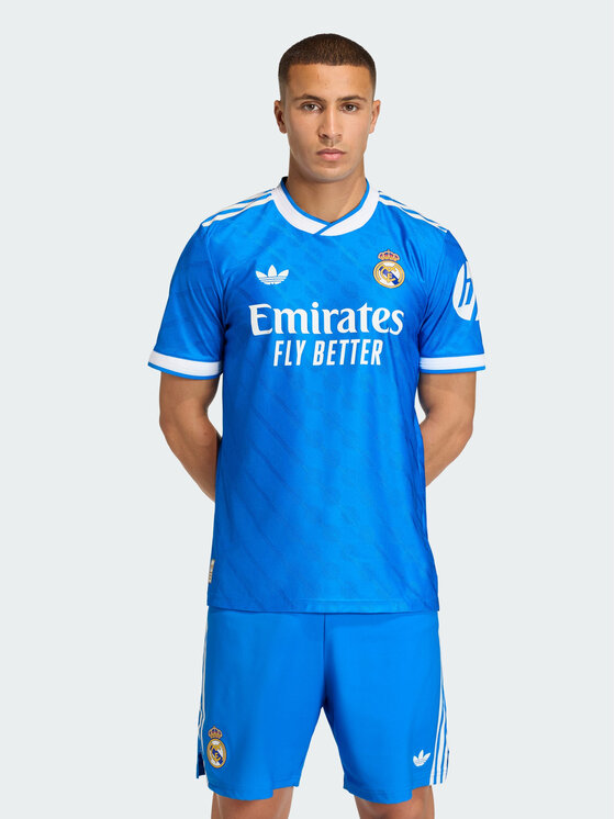 adidas adidas Koszulka techniczna Real Madrid Błękitny Slim Fit