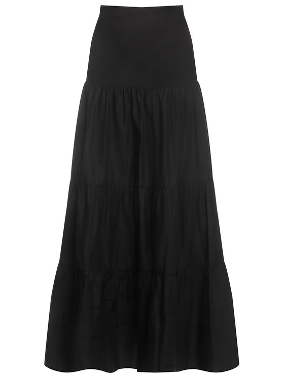 Manila Grace Trapecijos formos sijonas Gonna Lunga N139CU Juoda Regular Fit  • Modivo.lt
