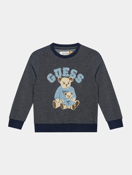Guess Guess Pulóver N3BQ04 KBYT0 Sötétkék Regular Fit