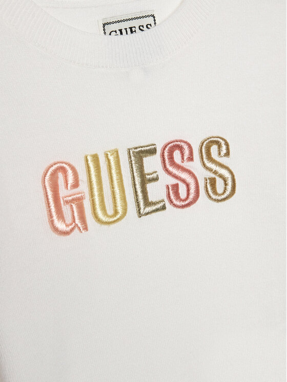 Guess Guess Πουλόβερ K3GR00 Z36I0 Λευκό Regular Fit