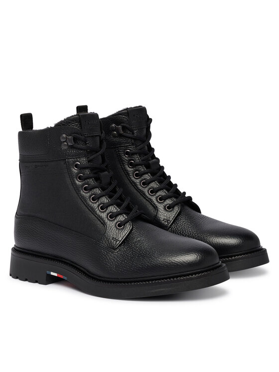 Tommy Hilfiger Tommy Hilfiger Зимни обувки Corporate Casual Mix W Wpm Boot FM0FM05988 Черен