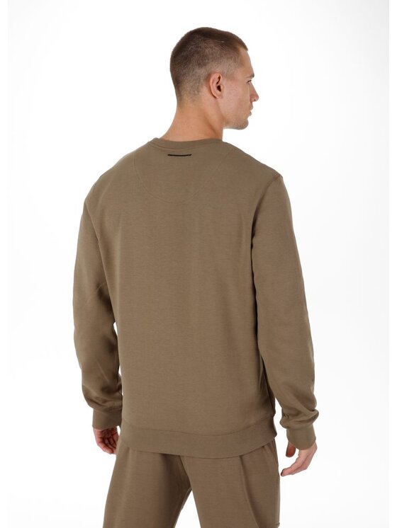 PITBULL PITBULL Bluza Beyer Brązowy Regular Fit