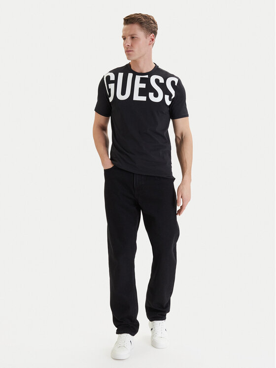 Guess Guess T-Shirt F6GI01 J1314 Μαύρο Slim Fit