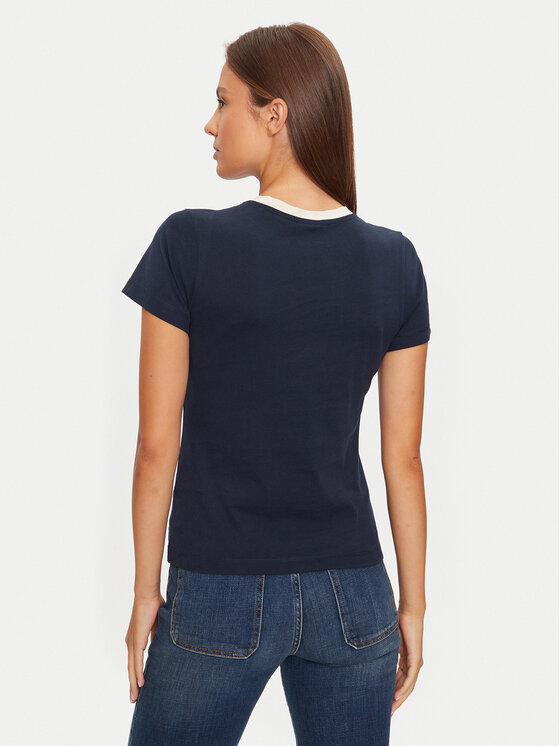 Guess Guess T-Shirt V4BI10 KA260 Σκούρο μπλε Regular Fit