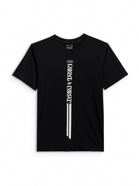 4F 4F T-Shirt FLUID EXPRESSIONS Czarny Regular Fit