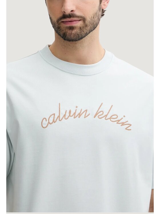 Calvin Klein Jeans Calvin Klein Jeans T-Shirt SS CENTER CHAIN STIT Μπλε Casual Fit