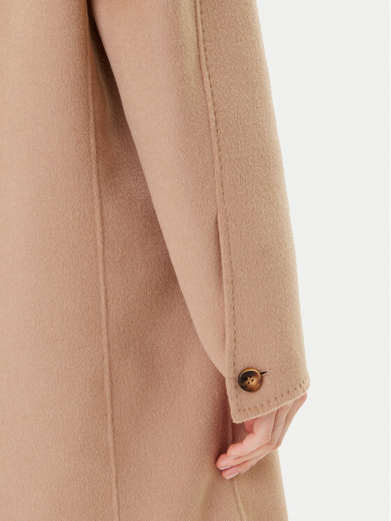 Marella Marella Gyapjú kabát Good 2523016031 Bézs Regular Fit