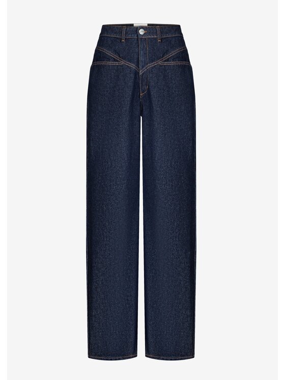 Le Collet Le Collet Jeansy ZORA Granatowy Straight Leg