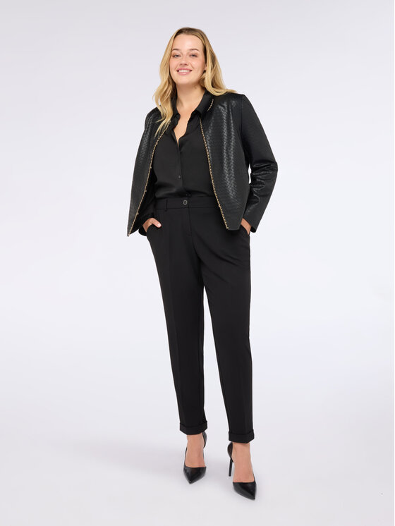Fiorella Rubino Fiorella Rubino Spodnie materiałowe P178L002200N033 Czarny Regular Fit