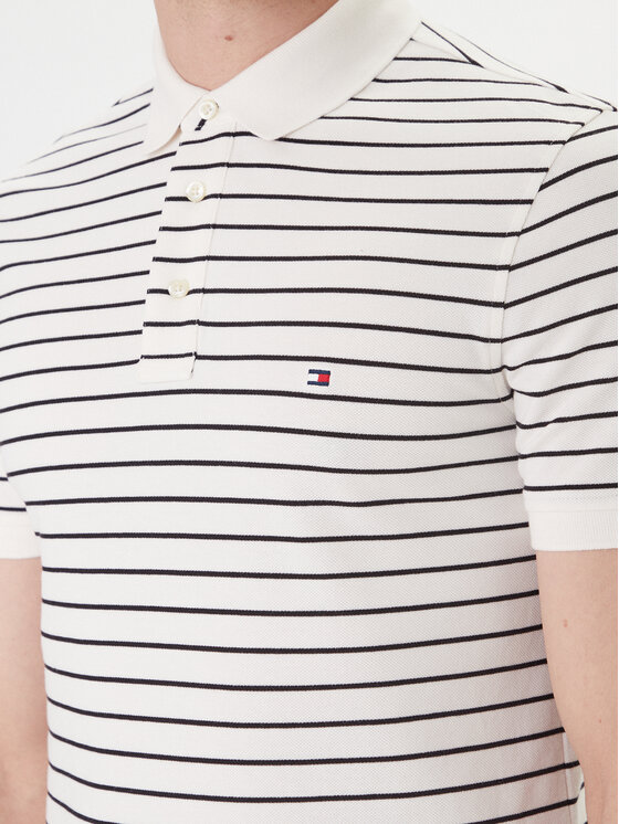 Tommy Hilfiger Tommy Hilfiger Polo 1985 MW0MW17771 Beżowy Slim Fit