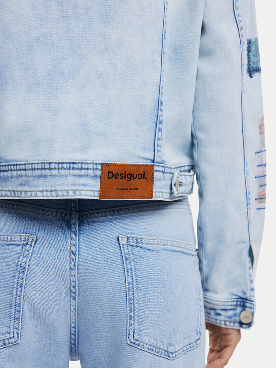 Desigual Desigual Džínsová bunda Los Angeles 25SWED03 Modrá Regular Fit