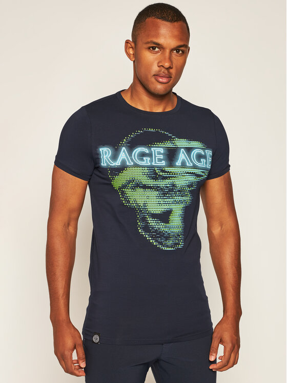 T-shirt Virtual 1 Blu scuro Slim Fit