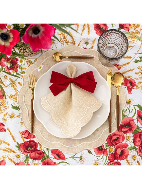 Roseberry Home Roseberry Home Obrączka na serwetki kokardka Red Bow Czerwony