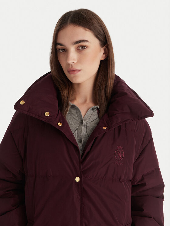 Tommy Hilfiger Tommy Hilfiger Vatovaná bunda WW0WW47279 Bordová Relaxed Fit