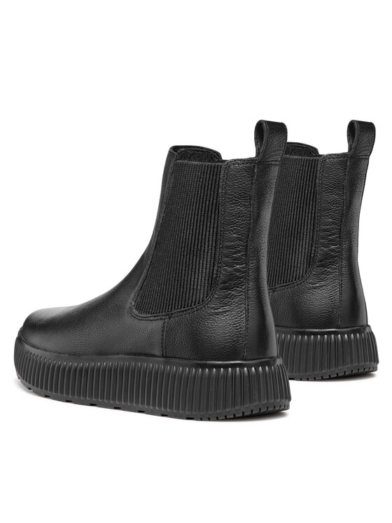 Geox Geox Kotníková obuv s elastickým prvkem D Graisy D46XFB 00046 C9999 Černá