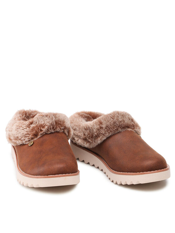 Skechers Skechers Kapcie BOBS Winter Rock 113423/BRN Brązowy