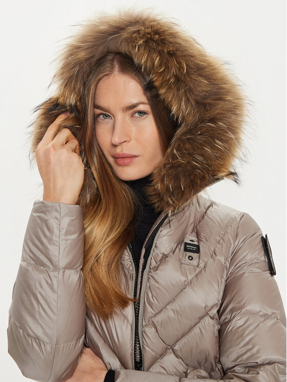 Blauer Blauer Пухено яке 24WBLDC03051 Сив Regular Fit