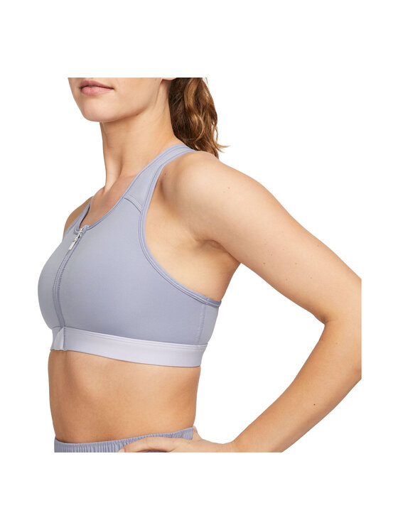 Nike Nike Biustonosz sportowy DF Swoosh Zip-Front Fioletowy
