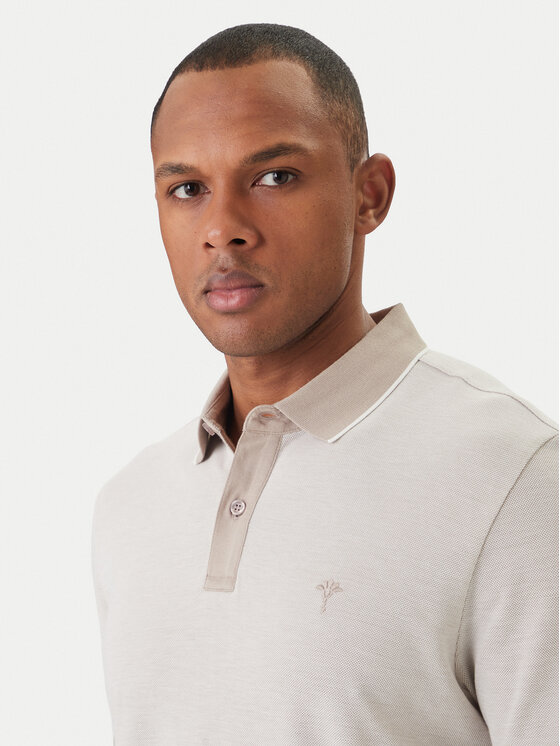 JOOP! JOOP! Тениска с яка и копчета Percyco 30101924 Кафяв Regular Fit