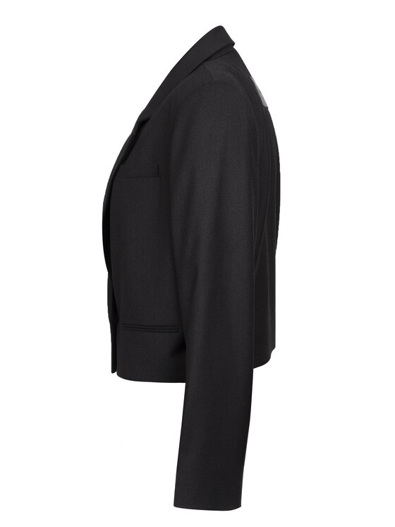 OPRA OPRA Marynarka OP-LEILA-BLAZER-BLACK Czarny Regular Fit