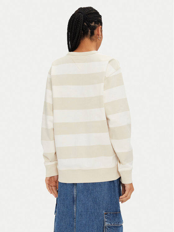 Tommy Jeans Tommy Jeans Bluza Ess Logo DW0DW19041 Beżowy Relaxed Fit